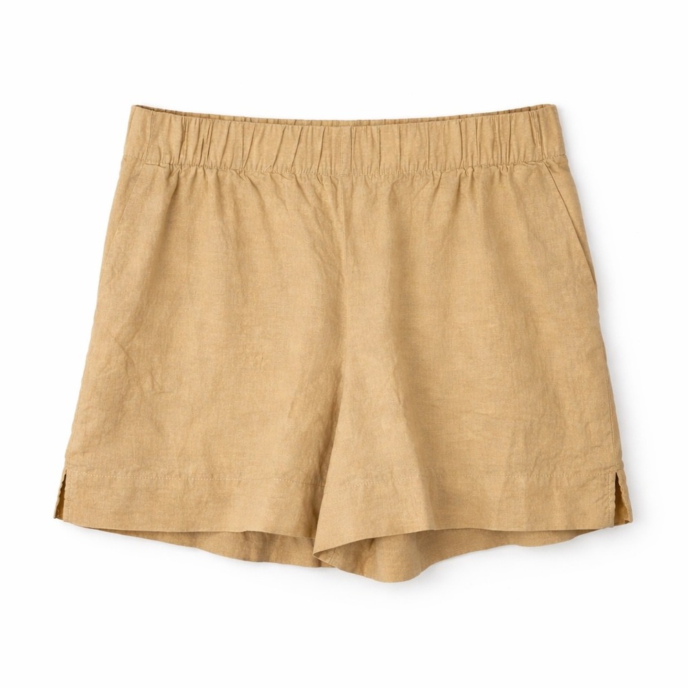 Gap Linen Blend Shorts Beige Pull On Elastic Waist Casual Size XXL NWT